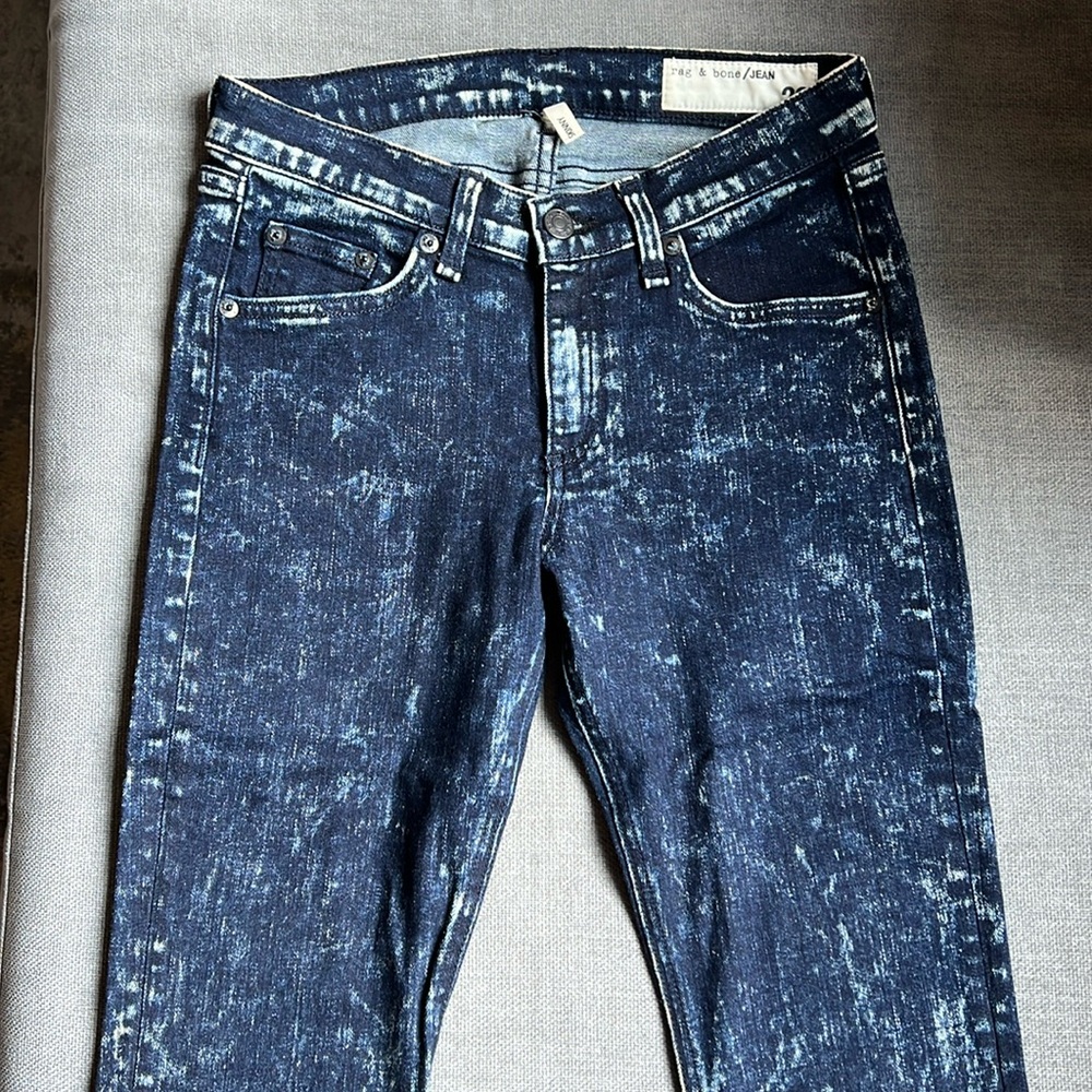 Rag & Bone Distressed Denim Midrise Skinny Jean